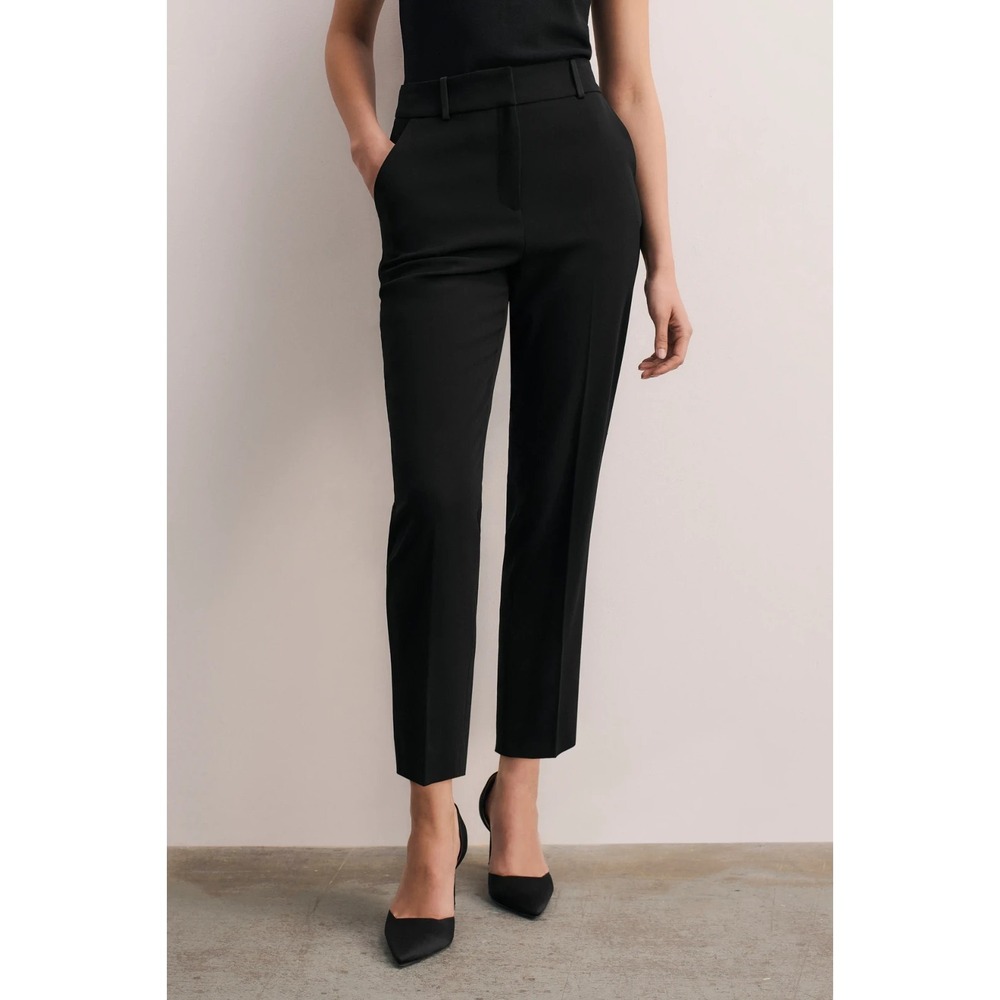 The Fold London Trousers Womens 2 Clever Crepe Tavira Slim-Leg Pants Career